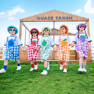 六一儿童演出服小学生啦啦队幼儿园水果背带裤运动会开幕式表演服