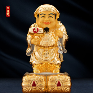 日本财神佛像16/19寸单面大黑天招收财神爷神像家用室内供奉摆件