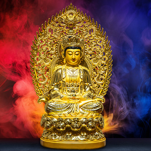 毗卢观音菩萨48cm樟木家用客厅佛堂祠堂供奉普陀山披露观世音佛像