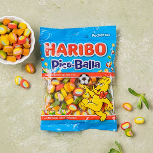 韩国直发HARIBO哈瑞宝Pico-Balla两种口感酸酸甜甜蔬果味软糖100g