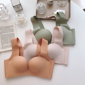 轻薄u型薄杯半球杯上托小胸聚拢无钢圈不空杯宽肩带不勒内衣文胸