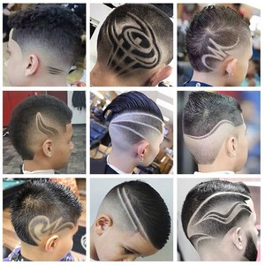 闪电幼儿刻字工具小孩模板图案儿童剪头发模型图案发型模具个性