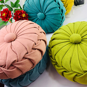 自己缝手工diy抱枕材料圆形南瓜元宝枕客厅沙发飘窗靠垫汽车腰靠