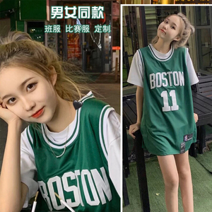 欧文球衣11号凯尔特人篮球服套装男女bf外穿背心学生团购班服定制