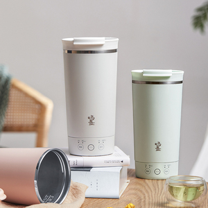 鸣盏 电热杯便携旅行烧水壶316不锈钢电热迷你小型保温水杯烧水杯