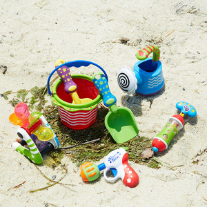 Toyroyal日本皇室沙滩玩具套装宝宝戏水洗澡花洒水桶水枪挖沙工具