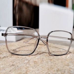 tr塑料透明镜架超轻大脸框网红成品近视眼镜女有度数眼睛平光镜男