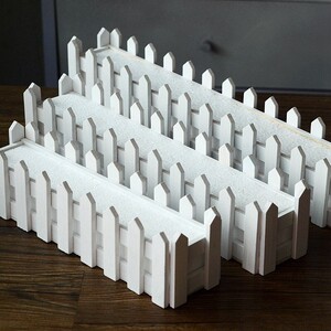 实木小栅栏杆白色田园篱笆干花假花木质栏栅围栏装饰花阳台