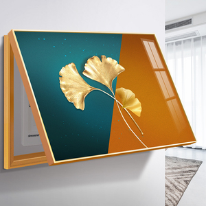 轻奢银杏叶电表箱装饰画免打孔配电箱遮挡电闸盒空开箱总电源开关