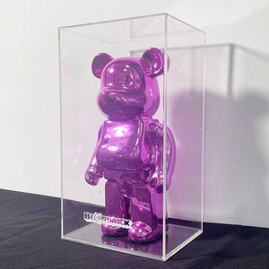 LYB积木熊bearbrick1000%梵高暴力熊展示盒一体盲盒亚克力防尘罩