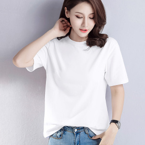 宽松大白体t恤女白色打底短袖ins半袖纯棉韩版百搭显瘦上衣春夏潮