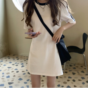 中长款下半身失踪白色短袖t恤女夏季2021年新款半袖下衣消失上衣