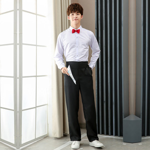 大合唱服装男衬衫礼服红歌比赛表演服合唱团演出服服男婚礼伴郎服