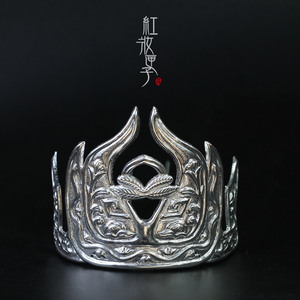 红妆匣子山河令温客行龚俊同款发冠男生银色束发冠古风发饰