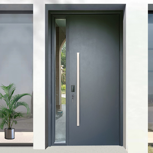 双开门入户门防爆铸铝防盗门现代定制子母别墅大门进户对开玻璃门
