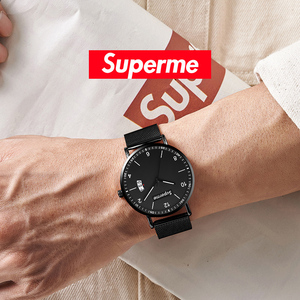 superme手表男士机械潮流电子超薄防水黑科技青少年初中学生男表