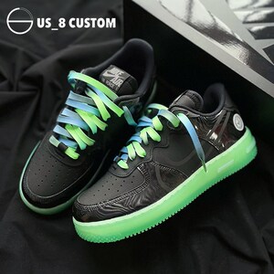 适配nike耐克af1黑绿全明星react空军一号dunk薄荷绿aj1渐变鞋带