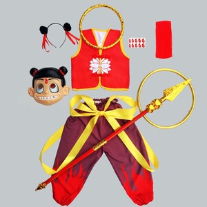 tb5057390476淘宝新款哪吒之魔童降世同款衣服男女童 cos服装小哪咤