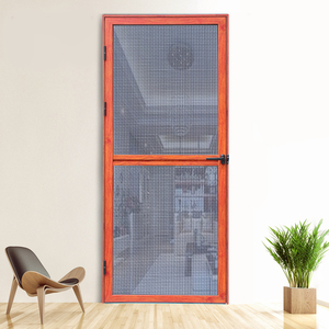 众乐森金钢网磁吸防蚊纱门通风防鼠铝合金可拆洗平开折叠家用纱门