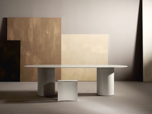 实木会议桌简约现代椭圆形办公桌大型长桌子工作台培训桌创意餐桌