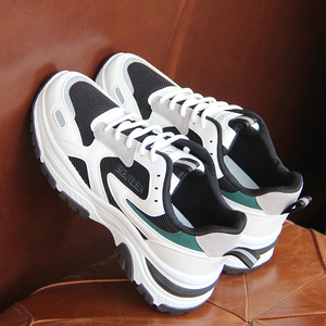 人本老爹鞋女2021春季新款ins潮显脚小黑白拼接韩版运动休闲鞋女