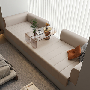 生态皮定制飘窗垫改造高端沙发垫子轻奢高级感阳台卧室榻榻米垫子