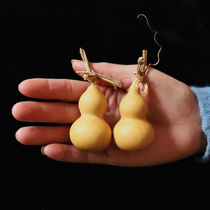 天然文玩小葫芦手把玩手捻小葫芦草里金迷你包浆精品小葫芦带龙头