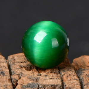 绿虎眼石散珠单珠鹰眼石木变石圆珠diy饰品串珠绿猫眼手链配饰