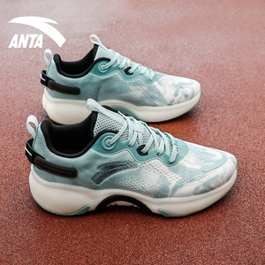 安踏泡泡跑步鞋男新款官方正品夏季网面透气软底减震运动鞋男鞋子