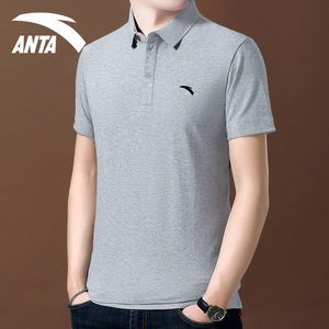 安踏男装短袖t恤翻领