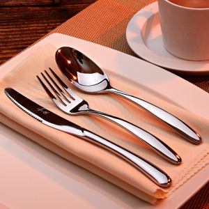 吃牛排的刀叉三件套西餐套装北欧餐具刀勺两件全套家用西餐具盘子