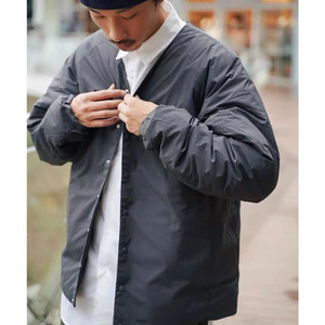 陈冠希同款tn无领羽绒服男紫标轻薄日潮西山彻非wtaps开衫外套