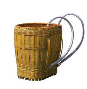 贵州背篓湖南塑料赶海背带精品蘑菇可折叠竹编背笼彩色后背竹篓子