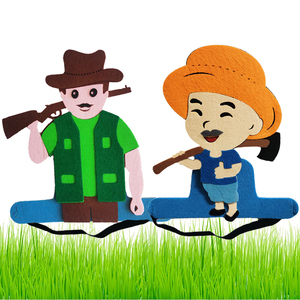 猎人头饰道具农民农夫和蛇卡通帽子儿童角色扮演出故事幼儿园六一