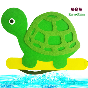 乌龟头饰道具海龟卡通帽子海洋头套儿童舞台表演装扮演小动物头箍