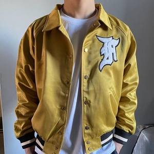 高版本fear of god fog第五季徽章棒球服夹克男高街贴布字母外套
