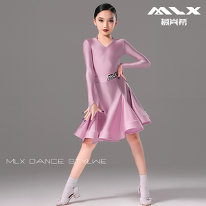 MLX8936少儿国标舞蹈比赛考级演出服新款拉丁舞女童竞赛级规定服
