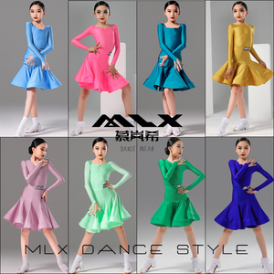 慕岚希2024新款少儿拉丁舞服女童比赛服装专业舞蹈考级标准规定服