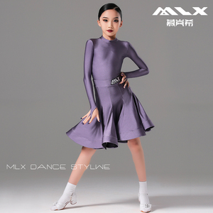 慕岚希少儿新款拉丁舞儿童比赛服装国标舞蹈考级规定服女童演出服