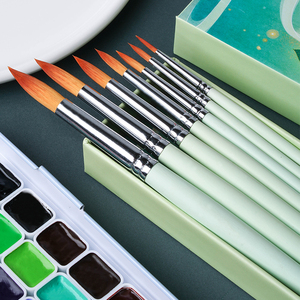 生专用绘画笔尼龙毛动物毛勾线笔水彩画画笔专业工具油画水粉丙烯笔刷