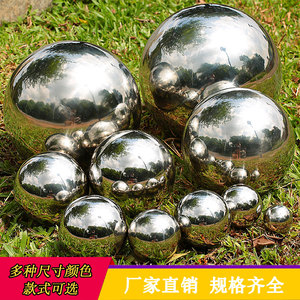 304不锈钢空心圆球大门柱子装饰金属球 别墅摆件球楼梯扶手栏杆球
