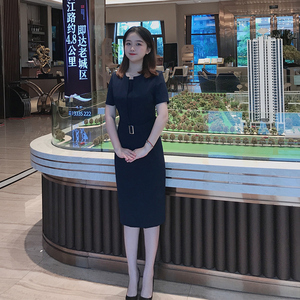 售房部售楼处工女装连衣裙职业售楼部工作服高端置业顾问夏短袖ol