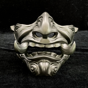 万圣节面具半脸日式和风二次元cos般若树脂面具赛博朋克装扮道具