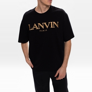 陈冠希陈伟霆同款潮牌lanvin浪凡t恤刺绣休闲男女款百搭圆领短袖