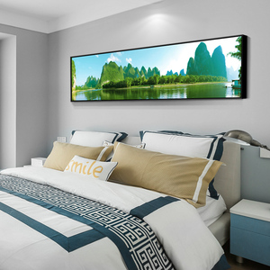 床头画主卧室背景墙面装饰房间布置中式温馨现代简约山水风水壁画