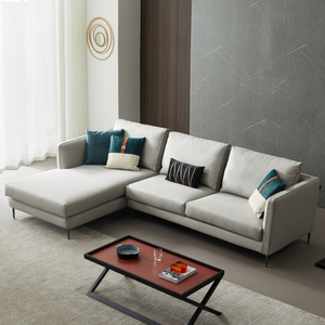 风布艺沙发组合现代简约意式极简可拆洗弧形沙发意凡家居旗舰店