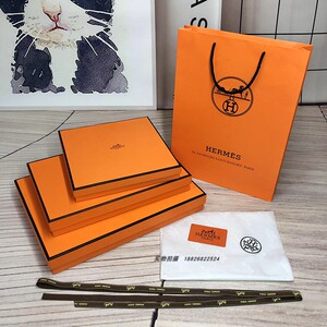 hermes爱马仕包装香水口红盒纸袋丝巾衣服围巾钱包腰皮带盒手提袋
