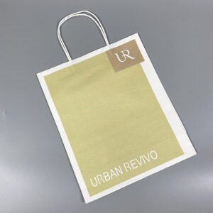 ur纸袋 白牛皮纸袋子 礼品袋 手提袋 服装袋商场同款购物包装袋