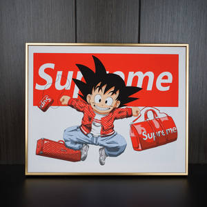 supreme七龙珠悟空潮牌装饰画卡通潮流动漫潮流网红卡通艺术挂画