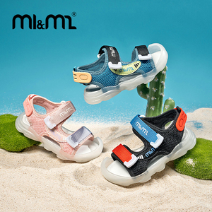 M1M2西班牙童鞋儿童凉鞋带闪灯2024夏季新款宝宝鞋子男女童沙滩鞋